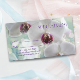 Cartão De Horário Orquídea Salon SPA Massage Compromisso AromaTherap