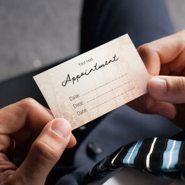 Cartão De Horário Ouro-rosa elegante e minimalista