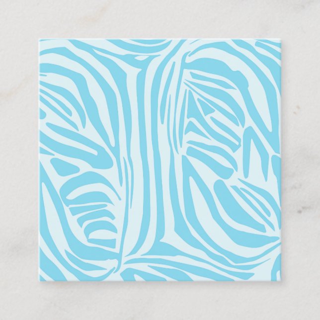 Cartão De Horário Padrão Zebra Azul (Frente)