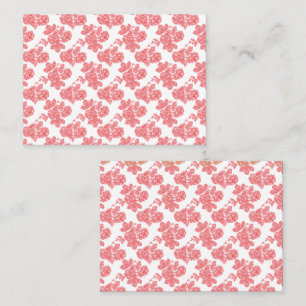 Cartão De Horário Papel de embalagem floral, vermelho-claro e rosa, 