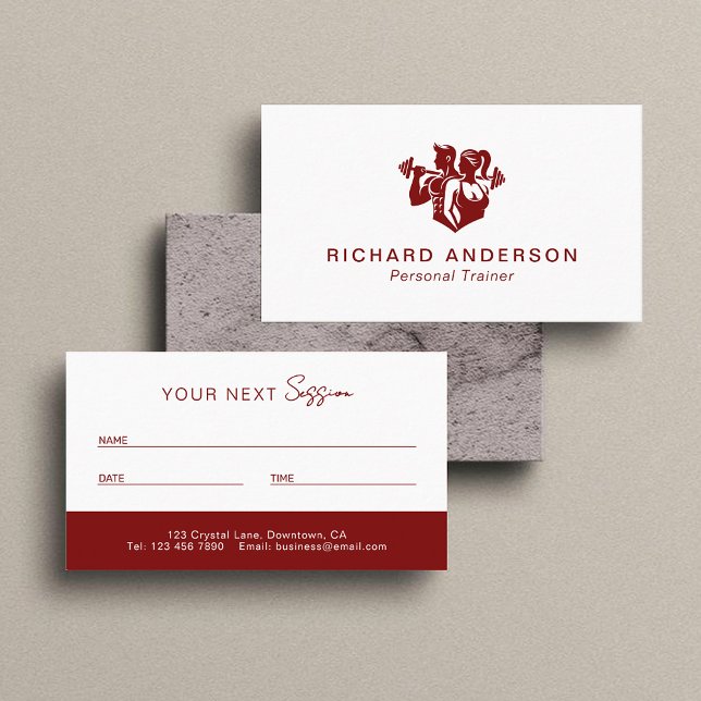 Cartão De Horário Personal Trainer Appointment Card | Next Session  (Criador carregado)