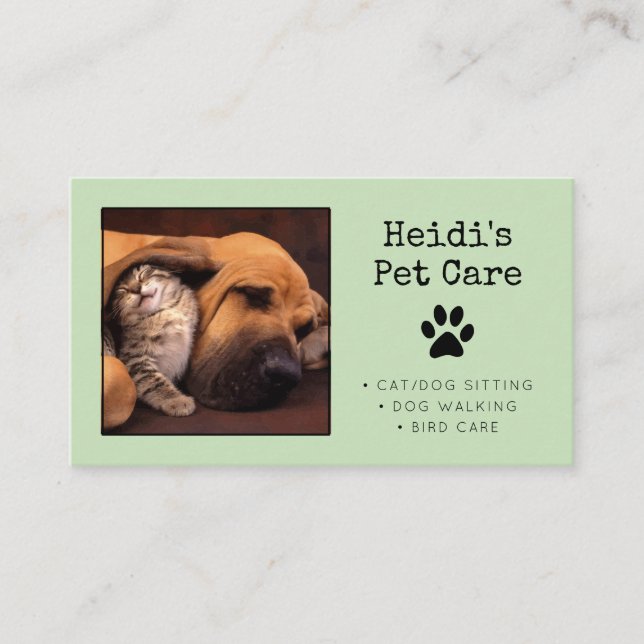 Cartão De Horário Pet Care (Frente)