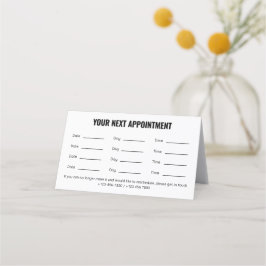 Cartão De Horário Pet Care Appointment Card with Logo & Cute Animal