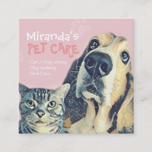 Cartão De Horário Pet Care Sitting Bathing and Grooming Beausalon