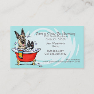 Cartão De Horário Pet Groomer Spa Wet Dogs Carribean