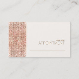 Cartão De Horário Placa de Compromisso do Salão de Sequências Dourad