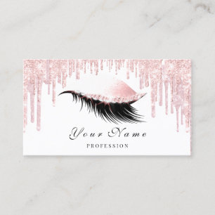 Cartão De Horário Placa de Compromisso Eyelash do Rosa do Artista Ma