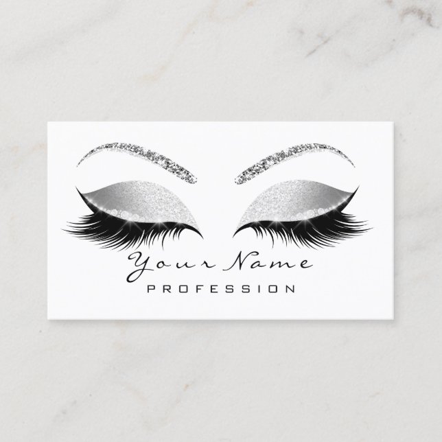 Cartão De Horário Placa GrayAppoint da Cera de Olhos de Maqueamento (Frente)