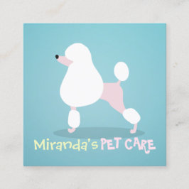 Cartão De Horário Poodle Dog Pet Care Sentado Salão de Aquecimento d