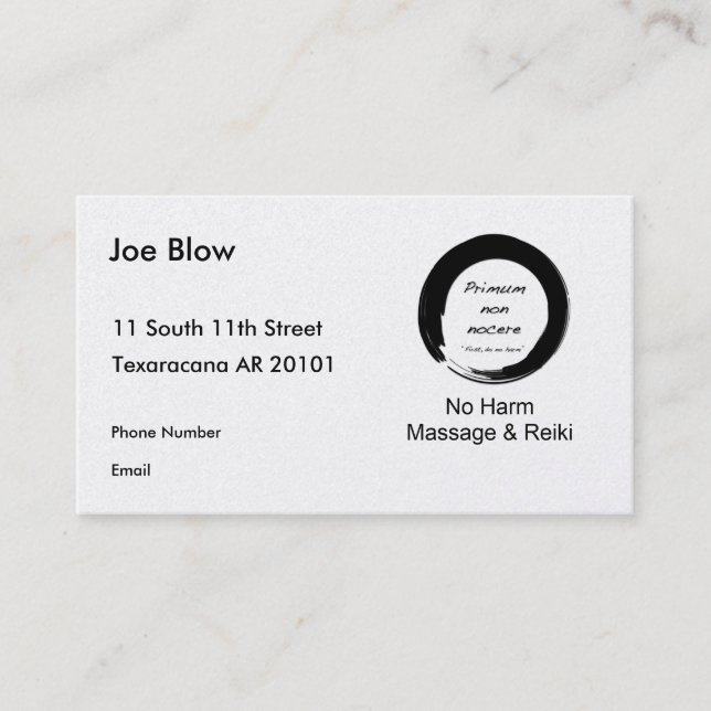 Cartão De Horário Primum Non Nocere (Frente)