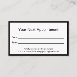 Cartão De Horário Profissional minimalista