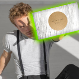 Cartão De Horário Próximo Círculo de Compromisso Madeira Branca Kraf