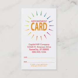 Cartão De Horário rainbowBurst da nomeação