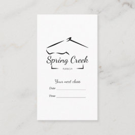 Cartão De Horário Rancho de Cavalo | Fazenda de cavalos