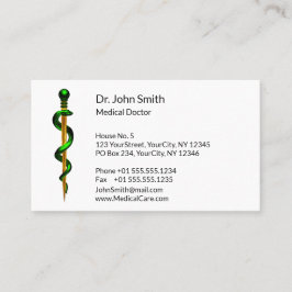Cartão De Horário Rod Verde-Herbal de Asclepius Medicina Dourada