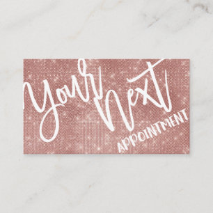 Cartão De Horário Rosa Glamorosa - Dourada Sequências de Literatura 