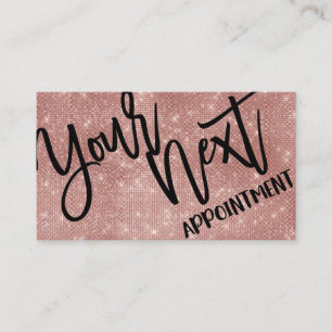 Cartão De Horário Rosa Glamorosa - Dourada Sequências de Literatura 