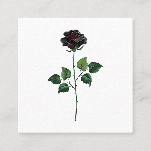 Cartão De Horário Rosa preto (Frente)