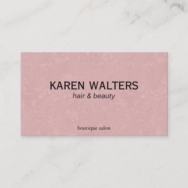 Cartão De Horário Rosa/preto (cartão de compromisso) (Frente)