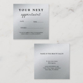 Cartão De Horário Salão da Bela Prateada de Glamor