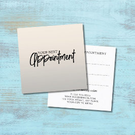 Cartão De Horário Salão de Bela Prata Faux Elegante Moderno