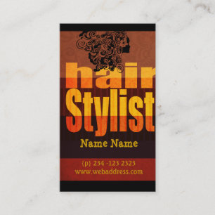 Cartão De Horário Salão de beleza do Hairstylist da tipografia