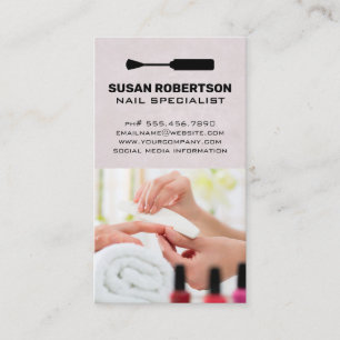 Cartão De Horário Salão de unhas Sessão Manicure