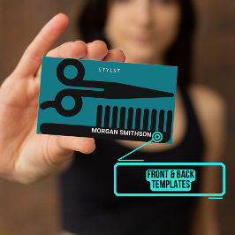 Cartão De Horário Salon Stylist ou Barber Modern