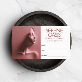 Cartão De Horário Serene Beauty Skincare, Assalto Rosa De Massagem