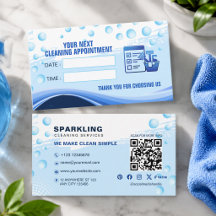 Serviço de Limpeza Profissional Azul Branco Modern