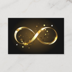 Cartão De Horário Símbolo Infinity do ouro