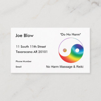 Cartão De Horário Símbolo Yinyang Multicolorido