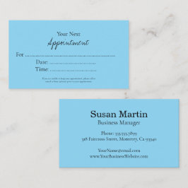 Cartão De Horário Simple Elegant Script Appointment Card