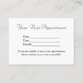 Cartão De Horário simples e mínimo adicionar seu nome texto figuras