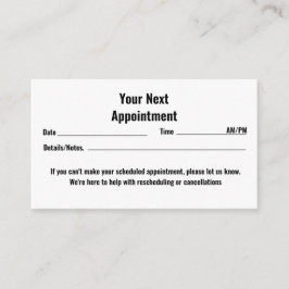 Cartão De Horário "Sorria Brilhante: Sua Próxima Nomeação Dental agu