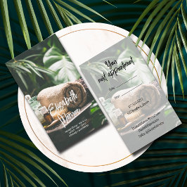 Cartão De Horário Spa Massage Therapist Script