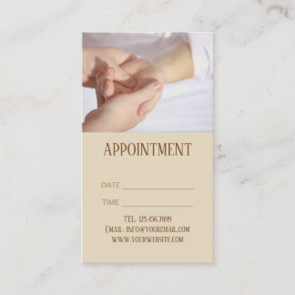 Cartão De Horário SPA Reflexology Massage acupression Nomeação