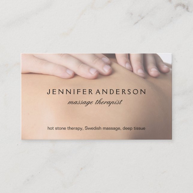 Cartão De Horário Spa Retreat | Massagem (cartão de marcação) (Frente)