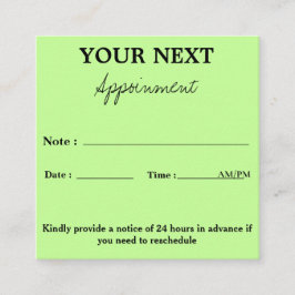 Cartão De Horário Sua nomeação para momentos de regateio