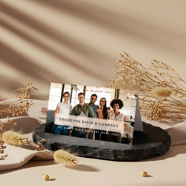 Cartão De Horário Sua Próxima Foto Profissional Moderna de Compromis (Your Next Appointment Modern Professional Photo)