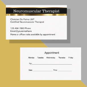Cartão De Horário Terapeuta neuromuscular