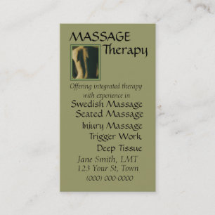 Cartão De Horário Terapia da massagem