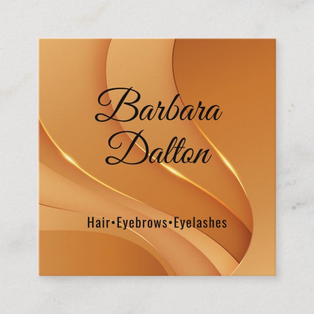 Cartão De Horário Terracotta Ocher Beige Dourado (Frente)