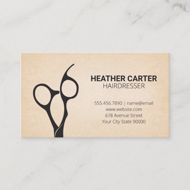 Cartão De Horário Tesoura Hairdresser (Frente)