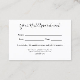 Cartão De Horário Tesoura Vintage Salon Business