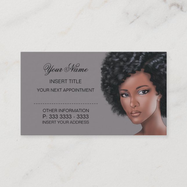 Cartão De Horário Titânio - nomeação da beleza (Frente)