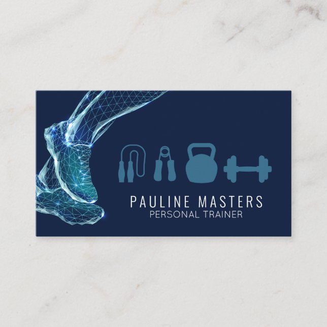 Cartão De Horário Treinador pessoal | Em execução | Malhação do equi (Frente)