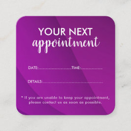 Cartão De Horário Trendy Modern Salon Appointment Reminder Card