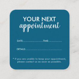 Cartão De Horário Trendy Modern Salon Appointment Reminder Card