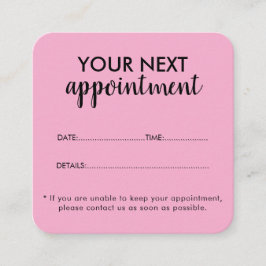 Cartão De Horário Trendy Modern Salon Appointment Reminder Card